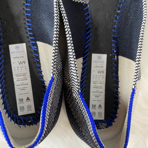 Rothy’s black and cream size 9 flats - Picture 3 of 4